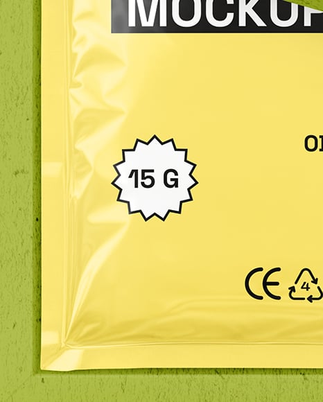 Kraft Box with Sachet Mockup