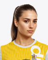 Female Soccer Goalkeeper Wearing Long Sleeve Jersey Mockup