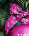 Metallic Christmas Ball with Bow Mockup