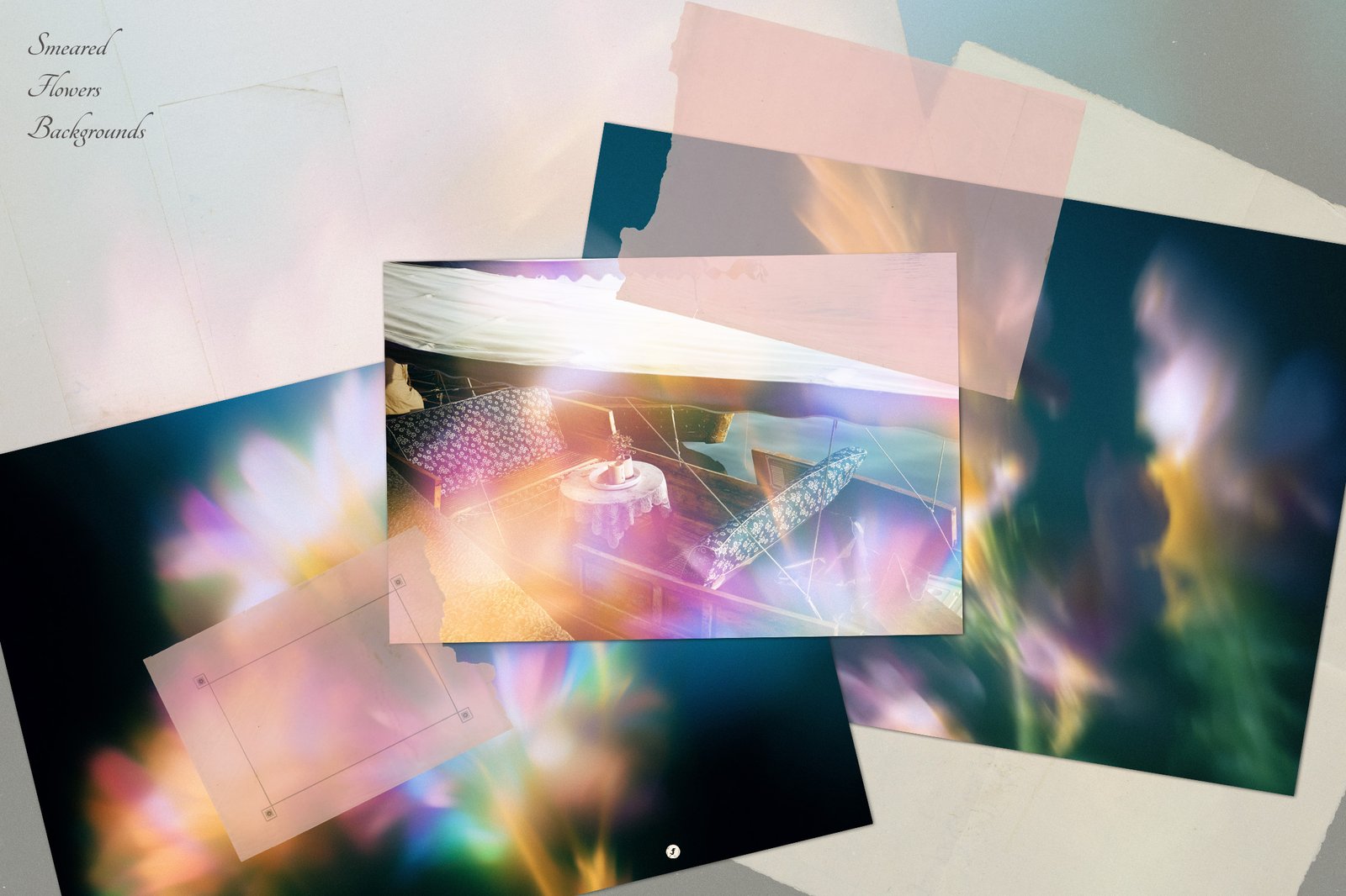 Smeared Flowers Backgrounds