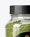 Plastic Jar with Dill Weed Spice Mockup