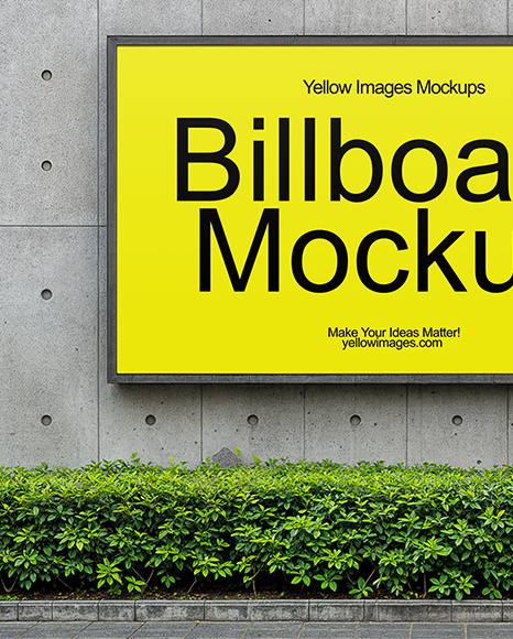 Billboard on a Concrete Wall Mockup