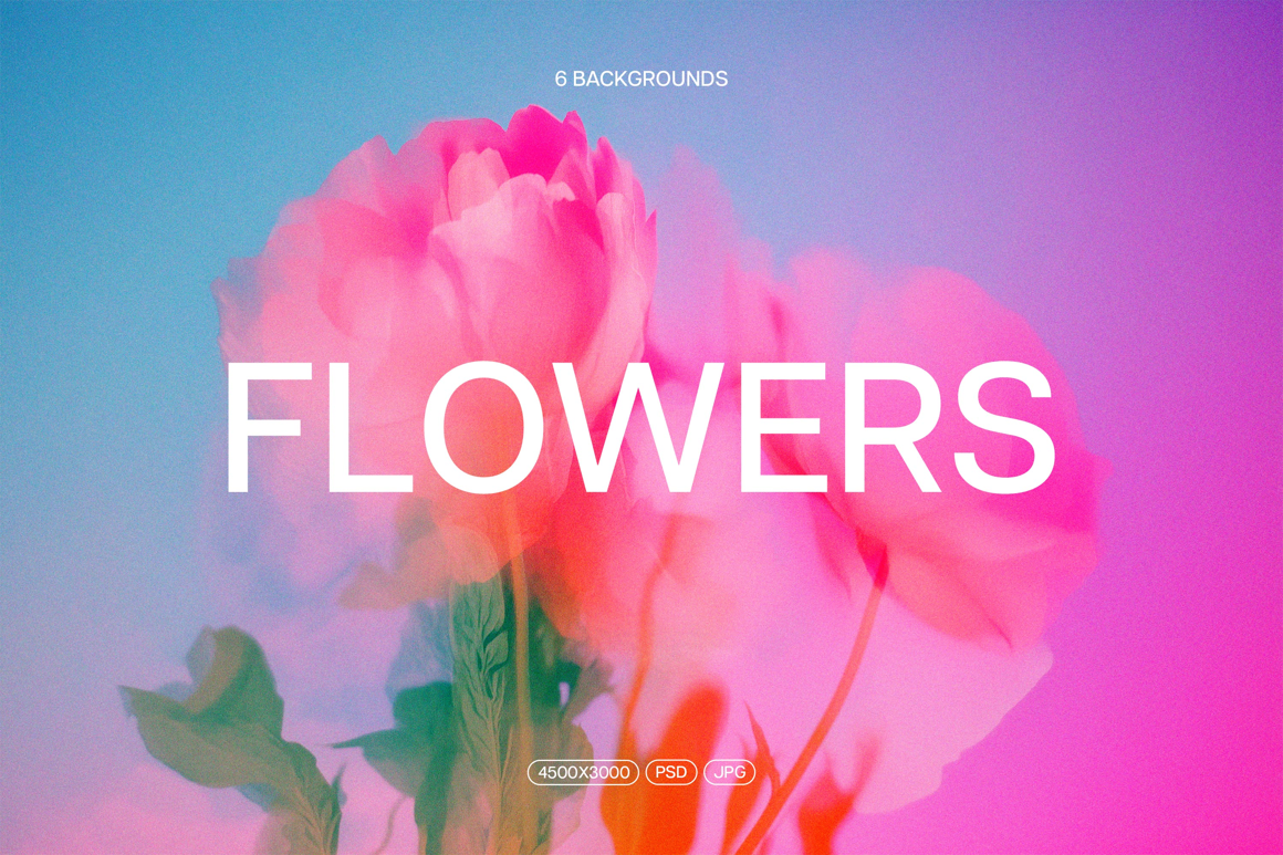 Abstract Faded Flowers Textures
