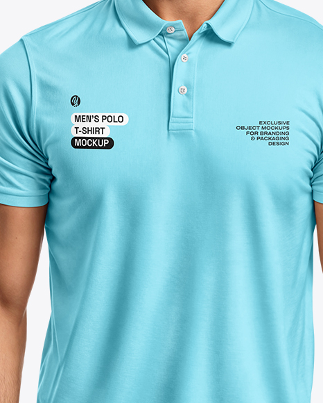 Man Wearing Polo Shirt and Jeans Mockup