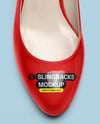 Pair of Glossy Slingbacks Mockup