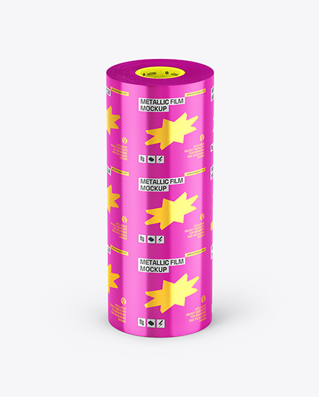 Metallic Film Roll Mockup