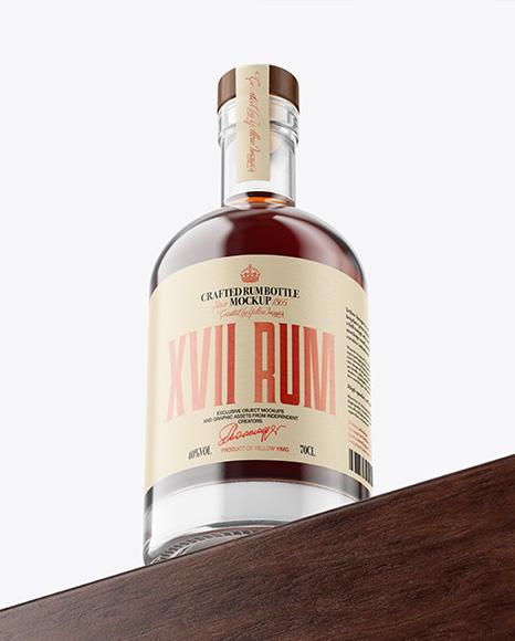 Crafted Rum Bottle Mockup