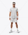 Man Wearing Full Tennis Kit Mockup
