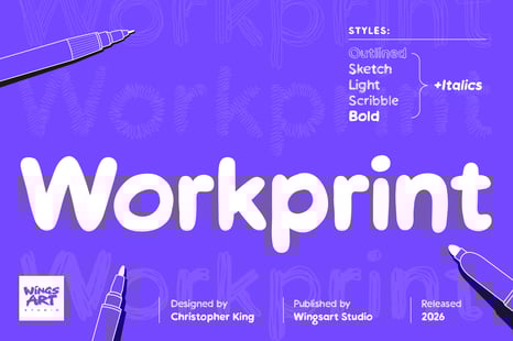 Workprint – A Hand-drawn Sans Serif Font - Fonts
