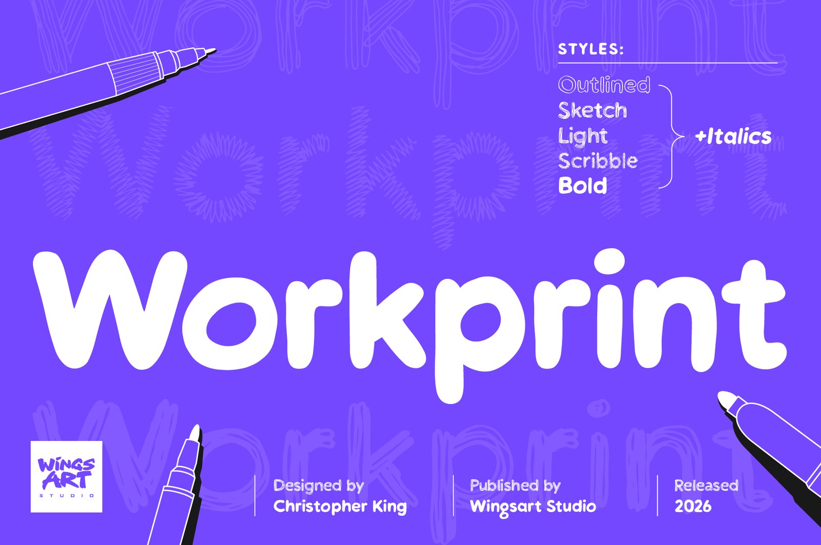 Workprint – A Hand-drawn Sans Serif Font