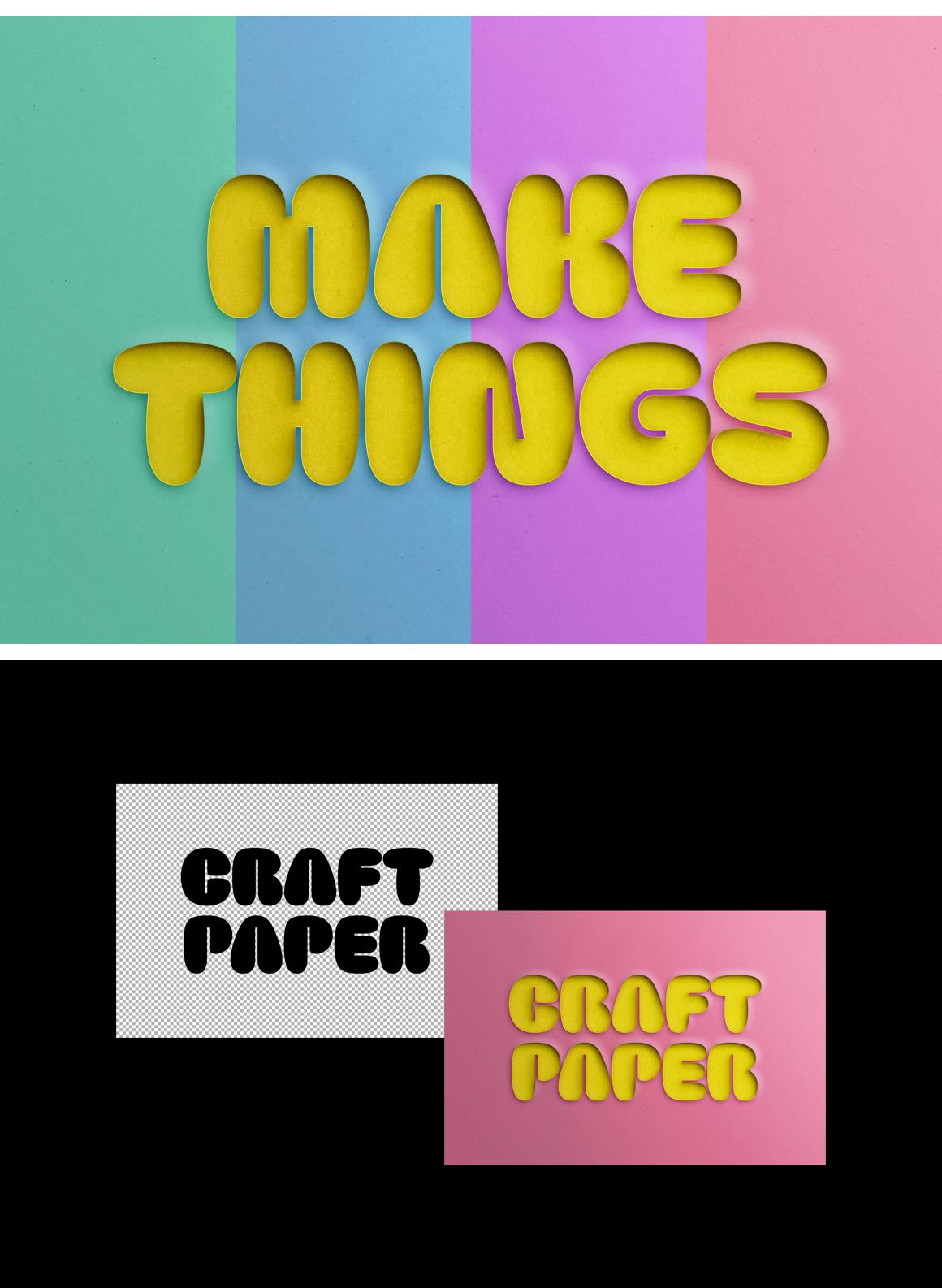 Cut Out Papers Text Effect