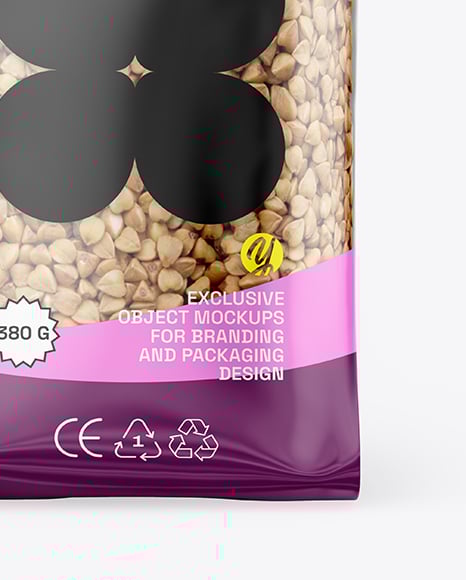 Package with Buckwheat Mockup