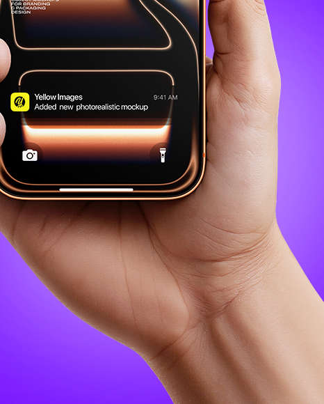 iPhone 17 Pro Max Cosmic Orange in a Hand Mockup