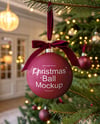 Glossy Christmas Ball Mockup