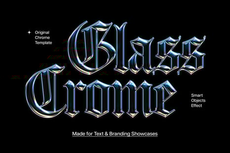 Gothic Glass Chrome Text Effect - Creative Store