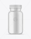 Glossy Plastic Pill Jar Mockup