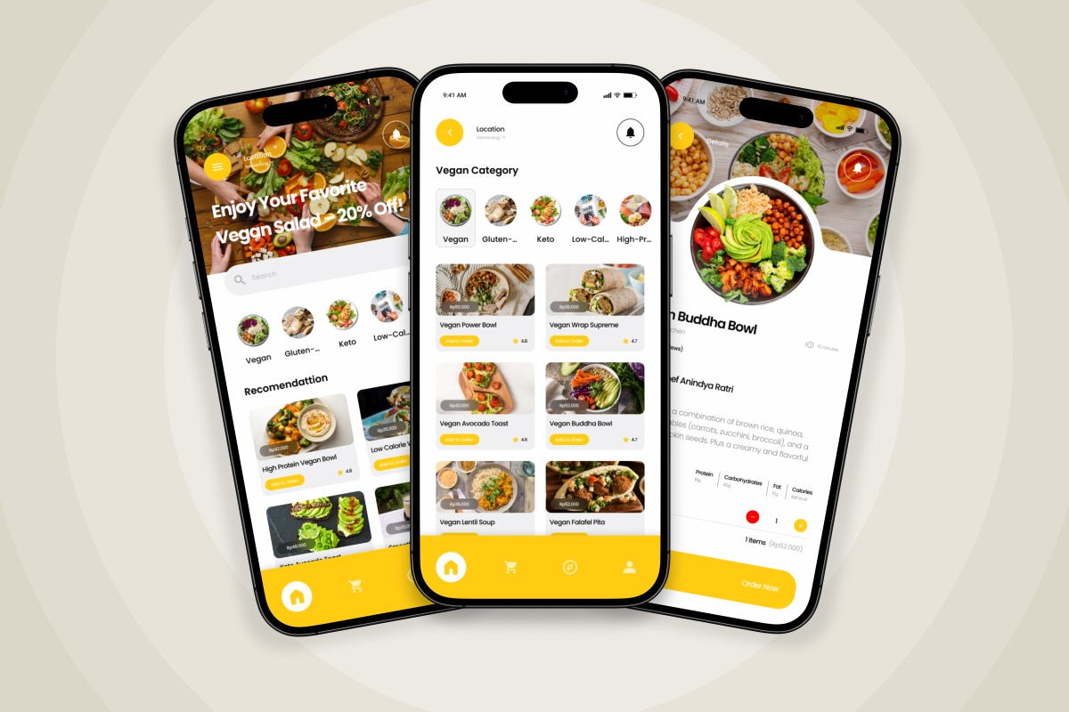 Nutrigo – Smart Healthy Food App Design Template