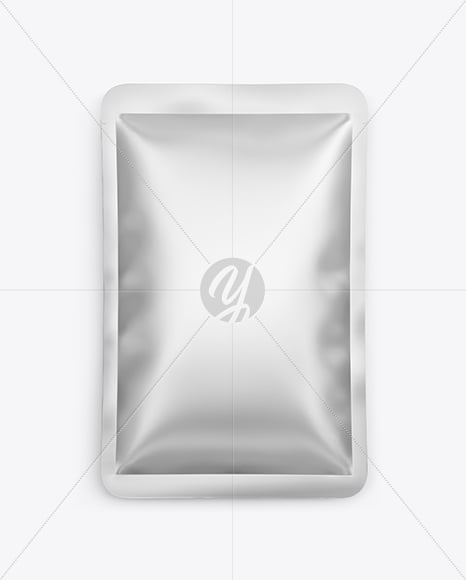 Matte Metallic Sachet Mockup