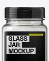 Square Plastic Jar with Fine Sea Salt Mockup