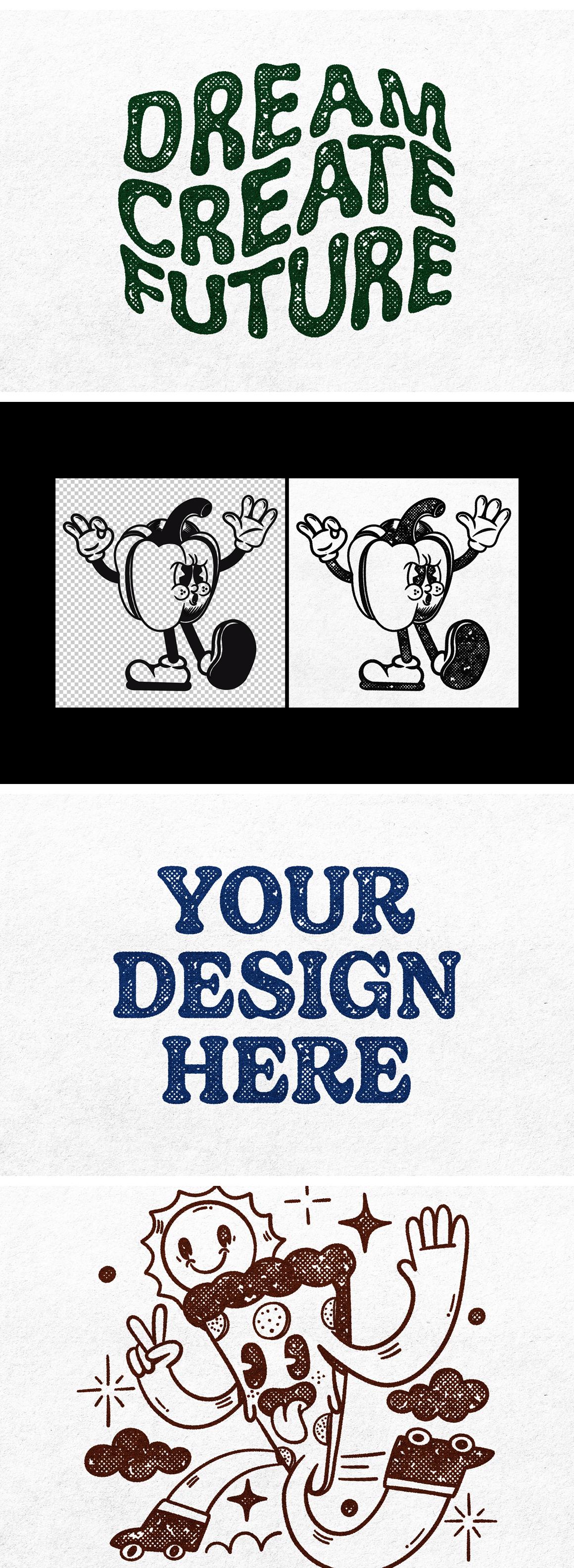 Inked Stamp Text &amp; Logo Template