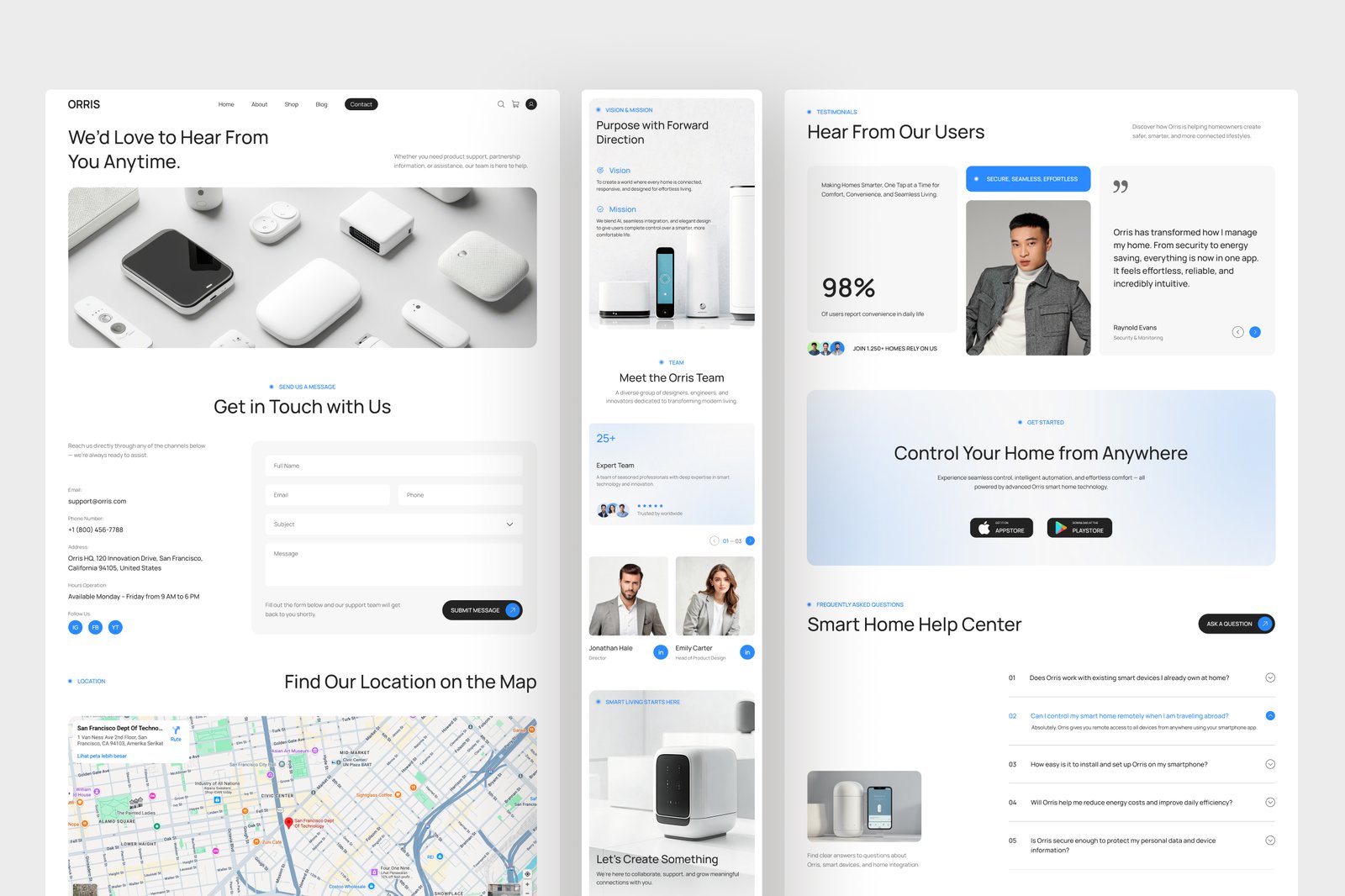 Orris – Smart Home Website UI Figma Template