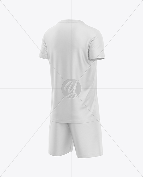 Kids Sports Kit Mockup - Back Half Side View