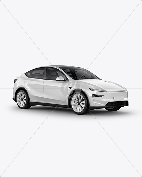 Electric SUV Mockup - Half Side View