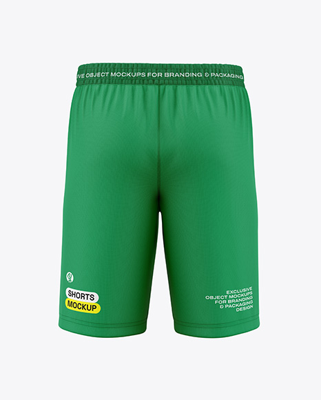 Men’s Sports Shorts Mockup – Back View