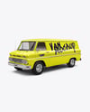Retro Panel Van Mockup - Half Side View