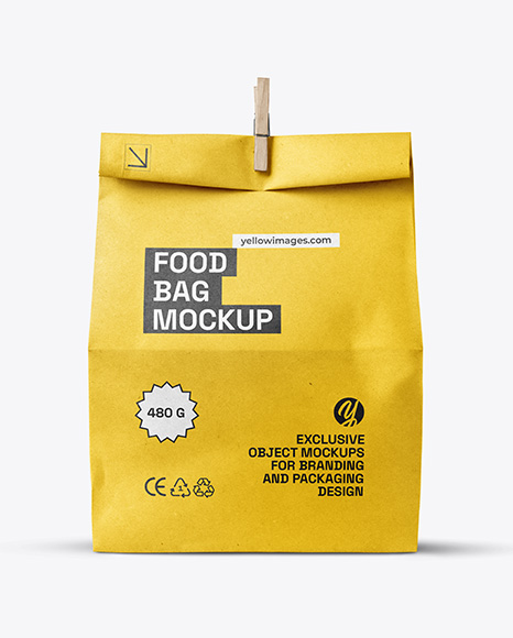 Kraft Paper Food Bag Mockup