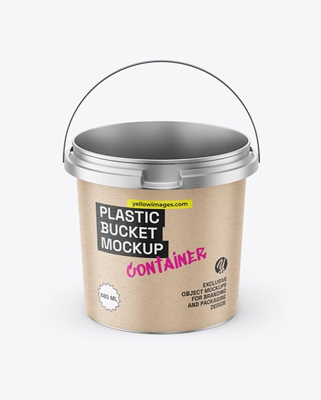 Matte Metallic Bucket Mockup