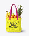 Shopper Bag with Fruits Mockup