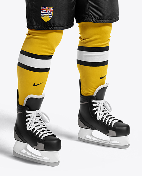 Ice Hockey Player with Stanley Cup Mockup