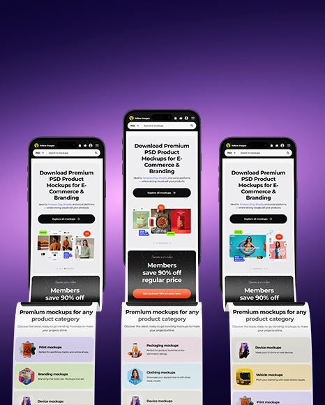 Three Long Scrolls Mockup