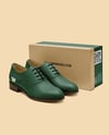 Pair of Women's Oxford Shoes with Box Mockup