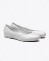 Pair of Leather Ballet Flats Mockup