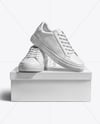 Pair of Sneakers with Shoe Box Mockup