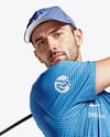 Man Wearing Golf Shirt and Chinos Mockup