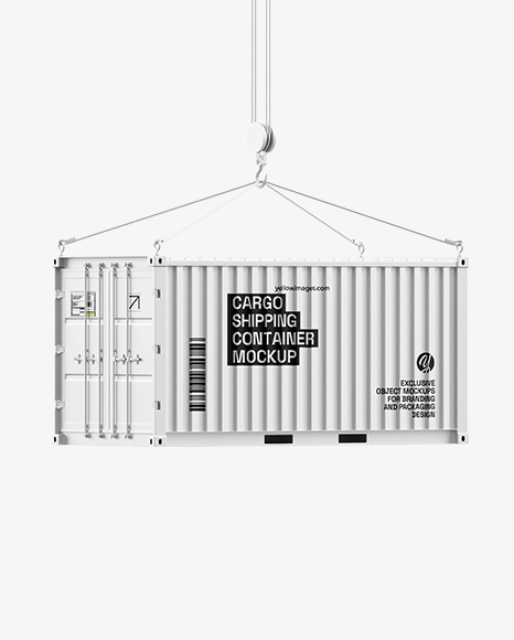 Hanging Shipping Container Mockup