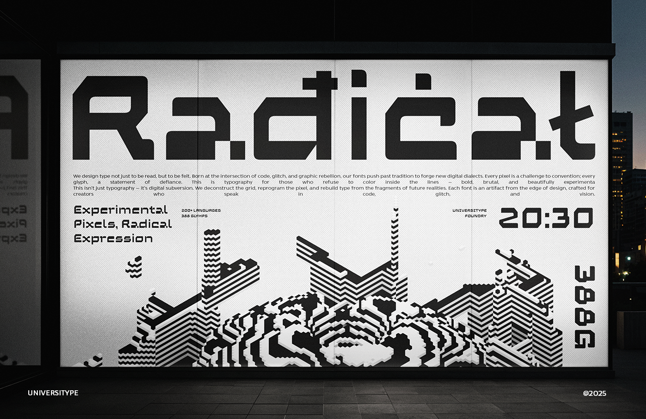 UT Qartige - A Techno-futurisic Font