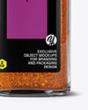 Square Glass Jar with Cayenne Pepper Mockup