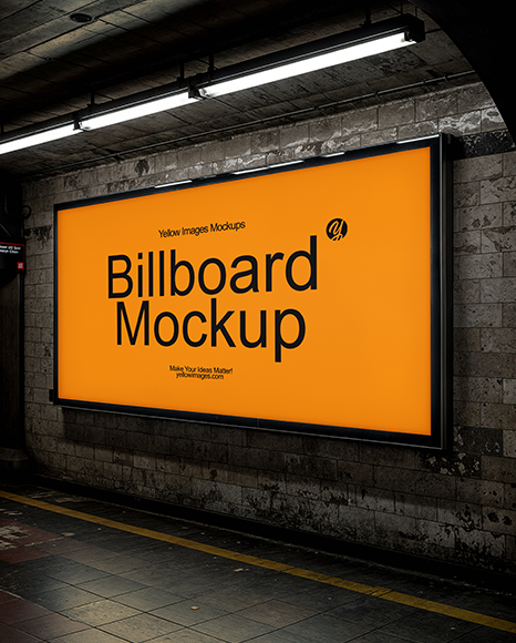 Subway Billboard Mockup