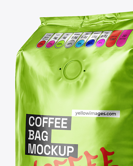 Metallic Coffee Bag Mockup