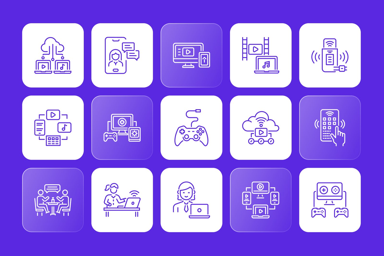 Streaming Art Icon Set