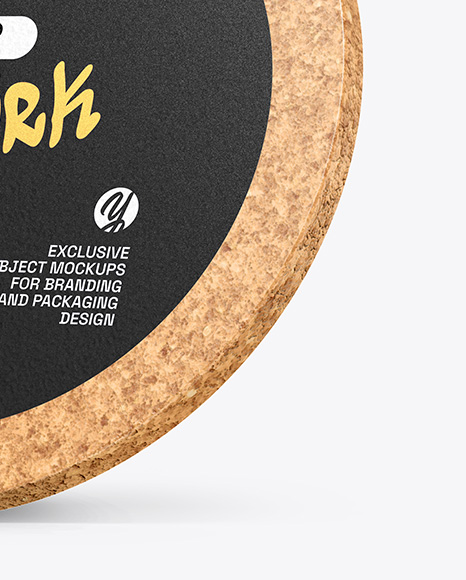 Cork Beverage Coaster Mockup