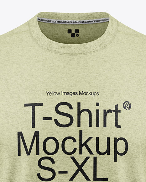 Heather T-Shirt Mockup - Front View