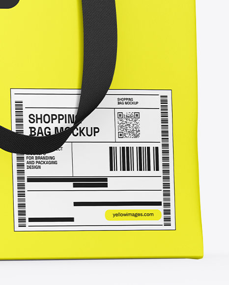 Paper Shopping Bag Mockup – Half Side View