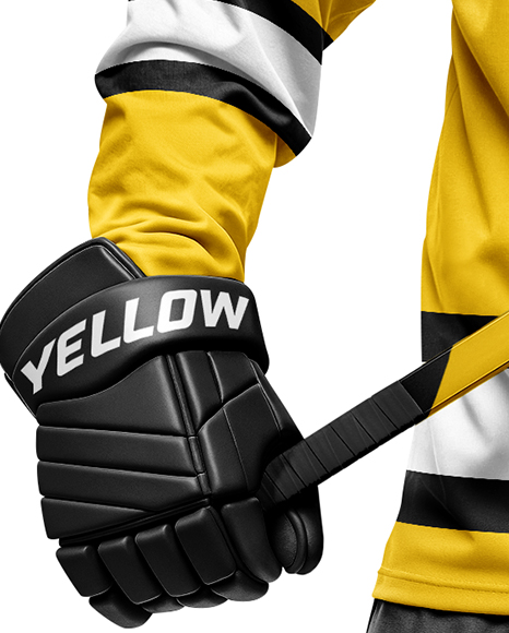 Man Wearing Full Ice Hockey Kit Mockup