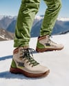 Pair of Hiking Boots on Woman's Legs Mockup