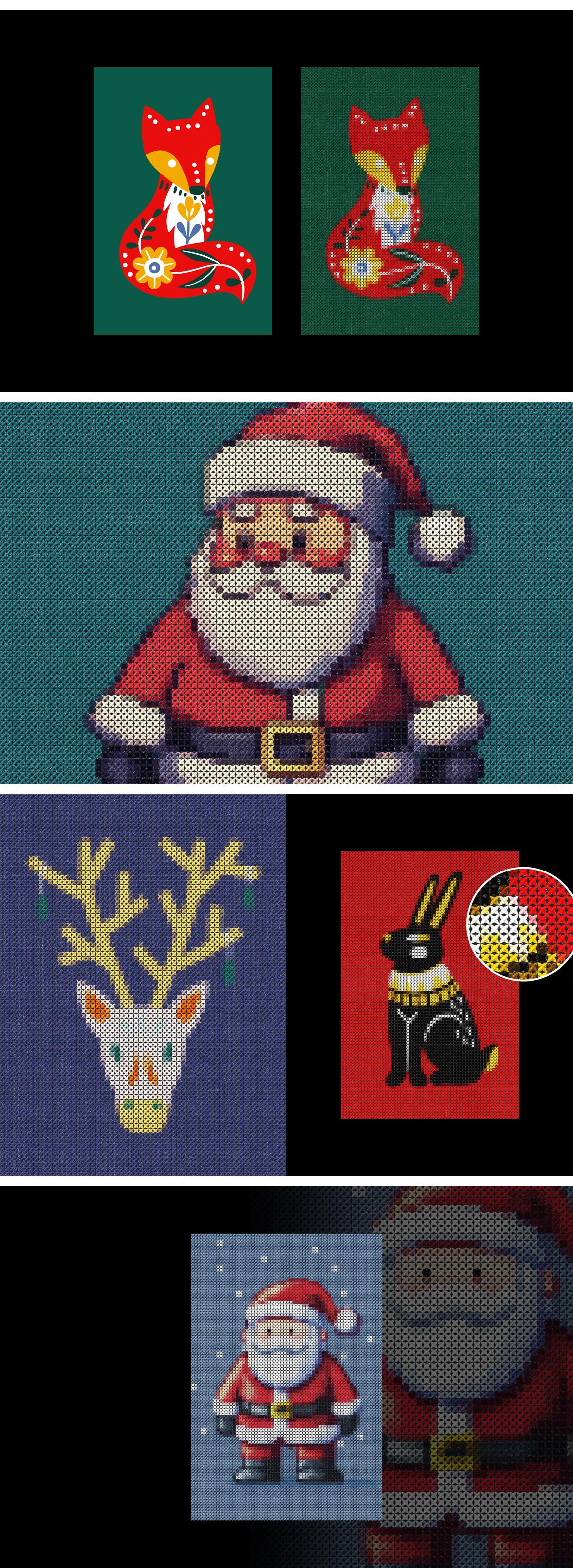 Embroidery Stitch Effect